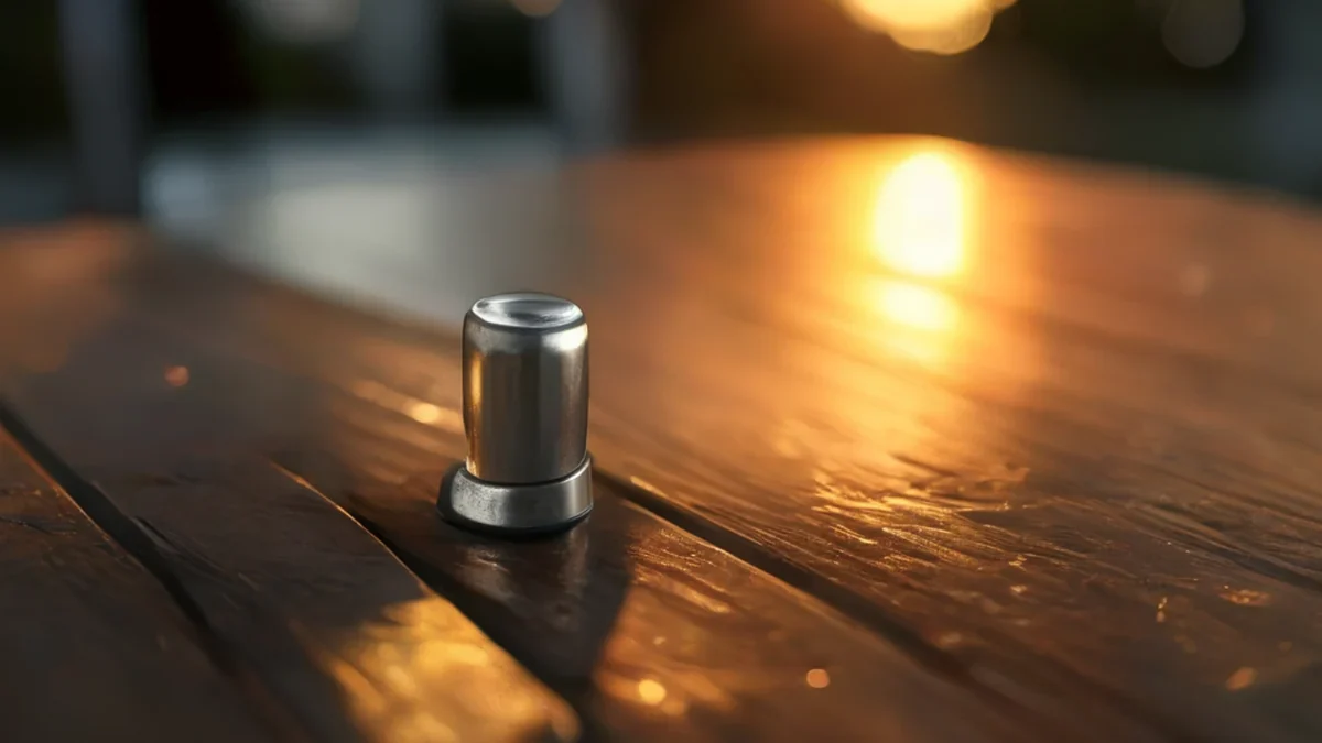 Metallic textured circular signal port