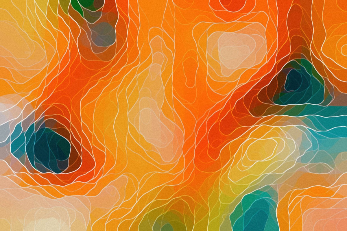 Network coverage map with color gradients