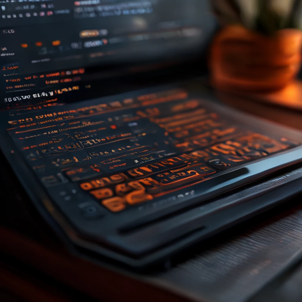 Router configuration screen with settings menu
