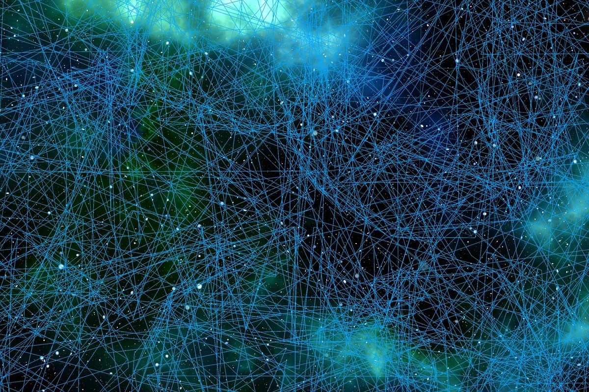 system, web, network, connection, connected, with each other, together, neurons, brain cells, points, lines, interfaces, contact, relationship, cooperation stru