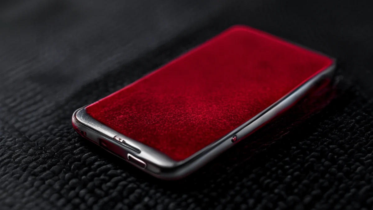 スマホケースに鏡の表面があり、簡単に確認できます。