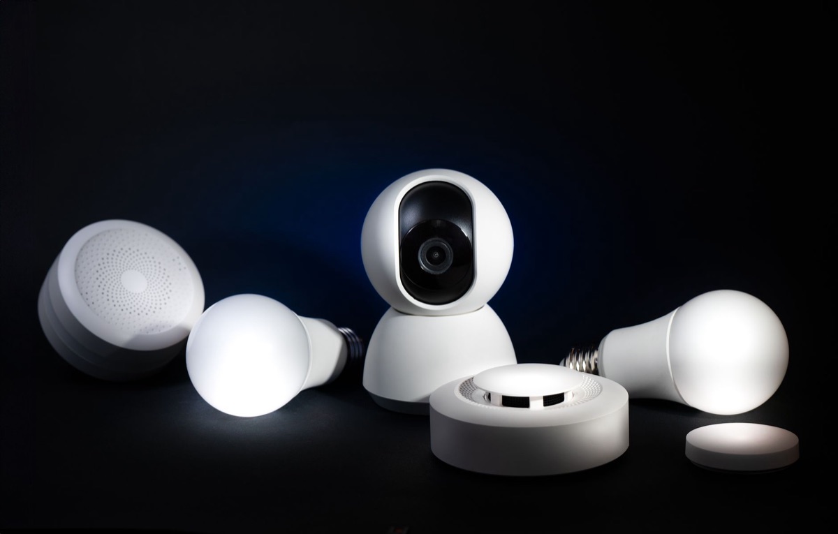 smart home devices connected to network cables